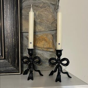 Elegant Black Candle Holders
